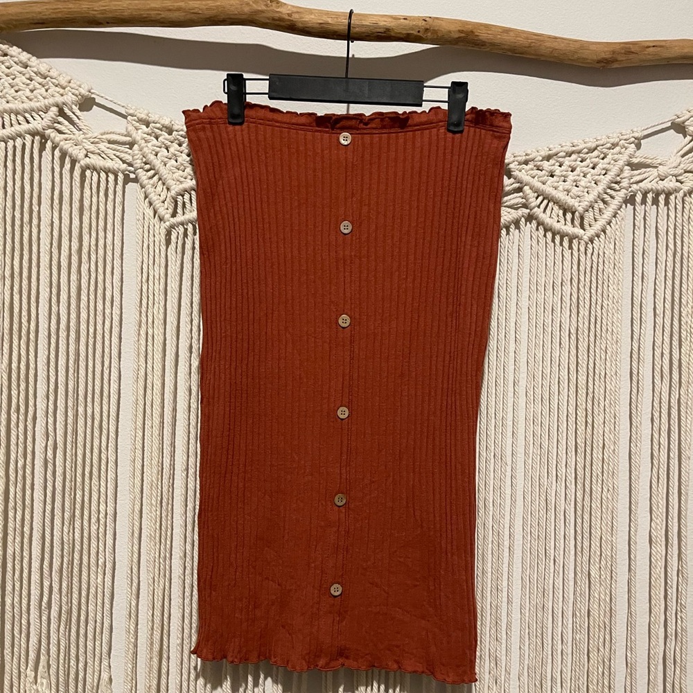 Rue21 Burnt Orange Bodycon Skirt Sz M-XL